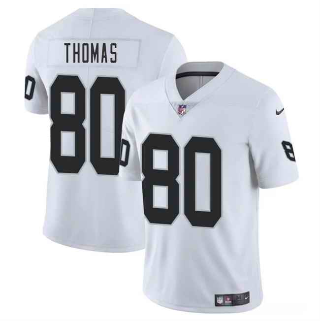 Men's Las Vegas Raiders #80 Ian Thomas White 2025 Vapor Stitched Football Jersey